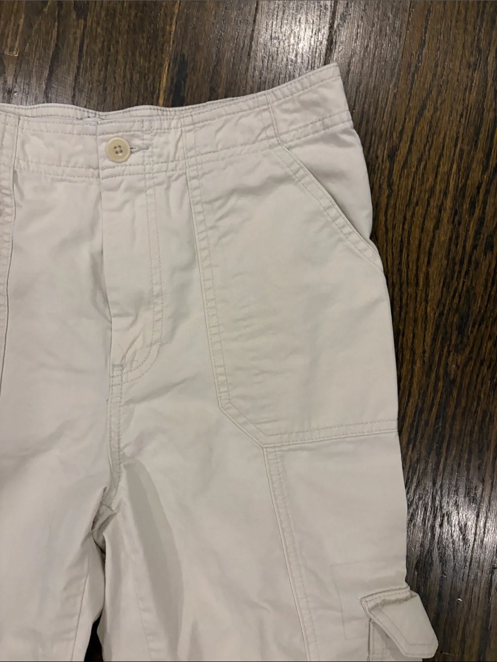Ladies Cargo Pants in Light Beige - Classic Utility Style by Abercrombie